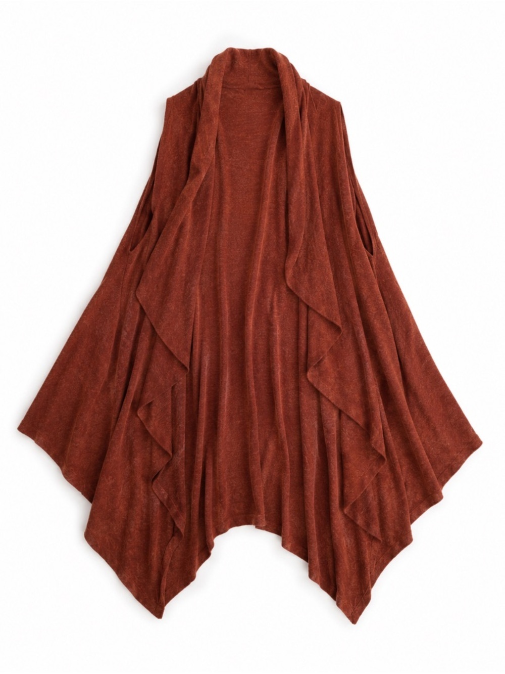 City Wrap • Burnt Orange • Draped • Open-Front • Poncho